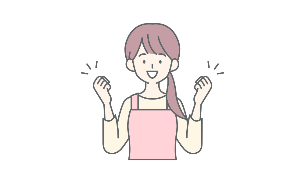 ブログ作業をしながら在宅ワークにも挑戦する主婦のイラスト