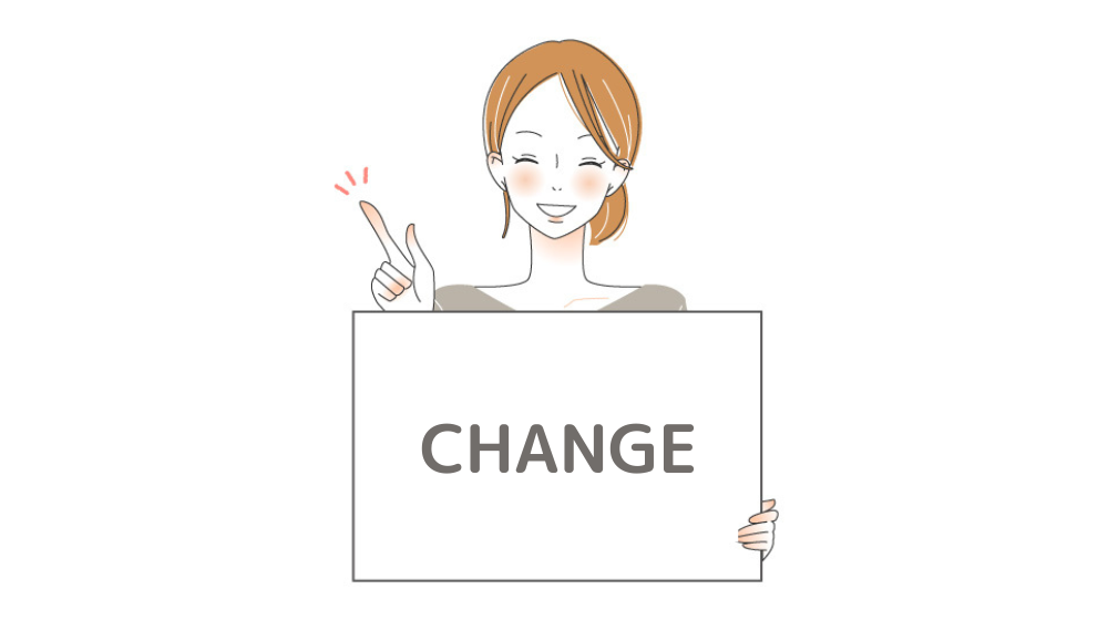 ウォータースタンド導入後の生活の変化を伝える笑顔の女性イラスト